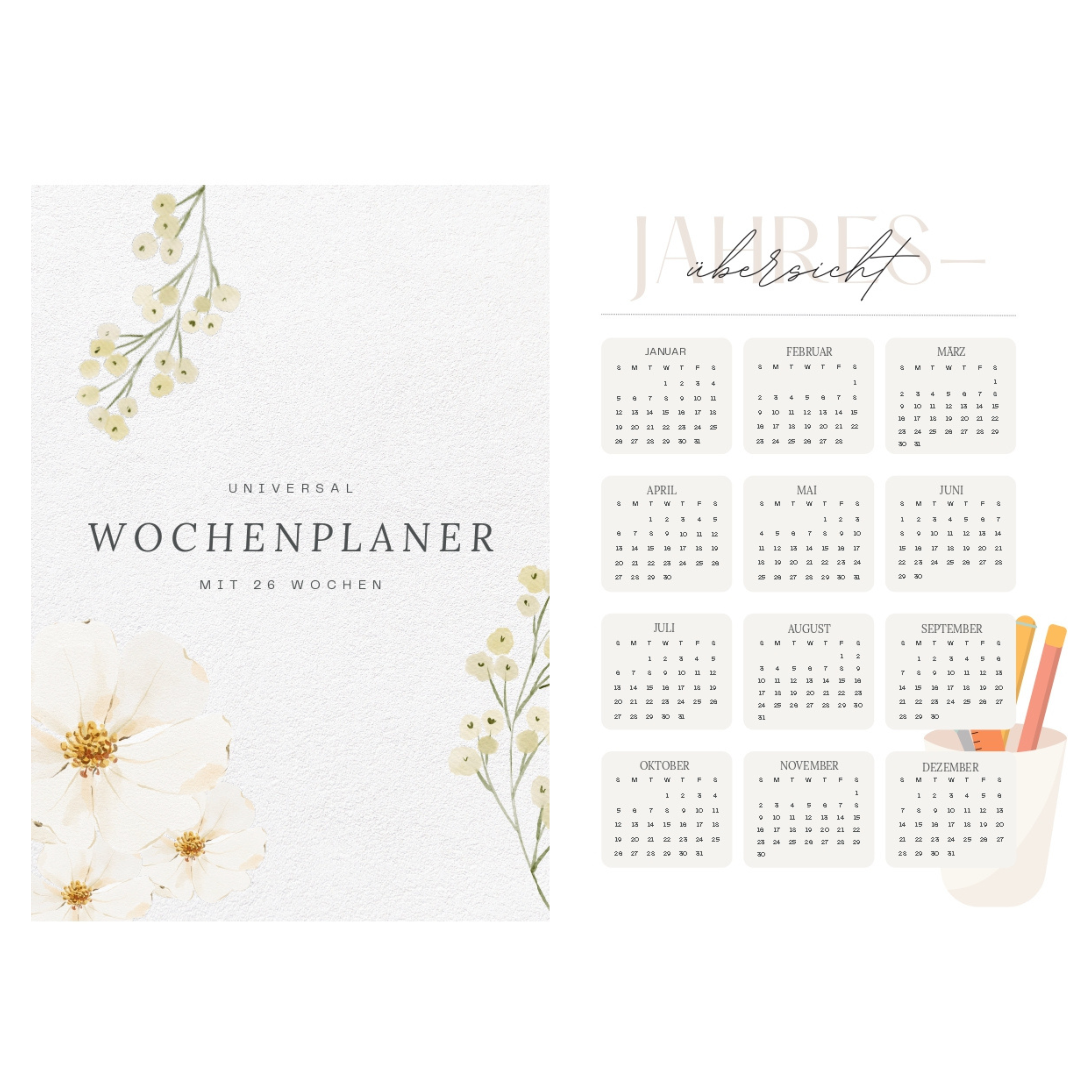 Wochenplaner mit Binder A5