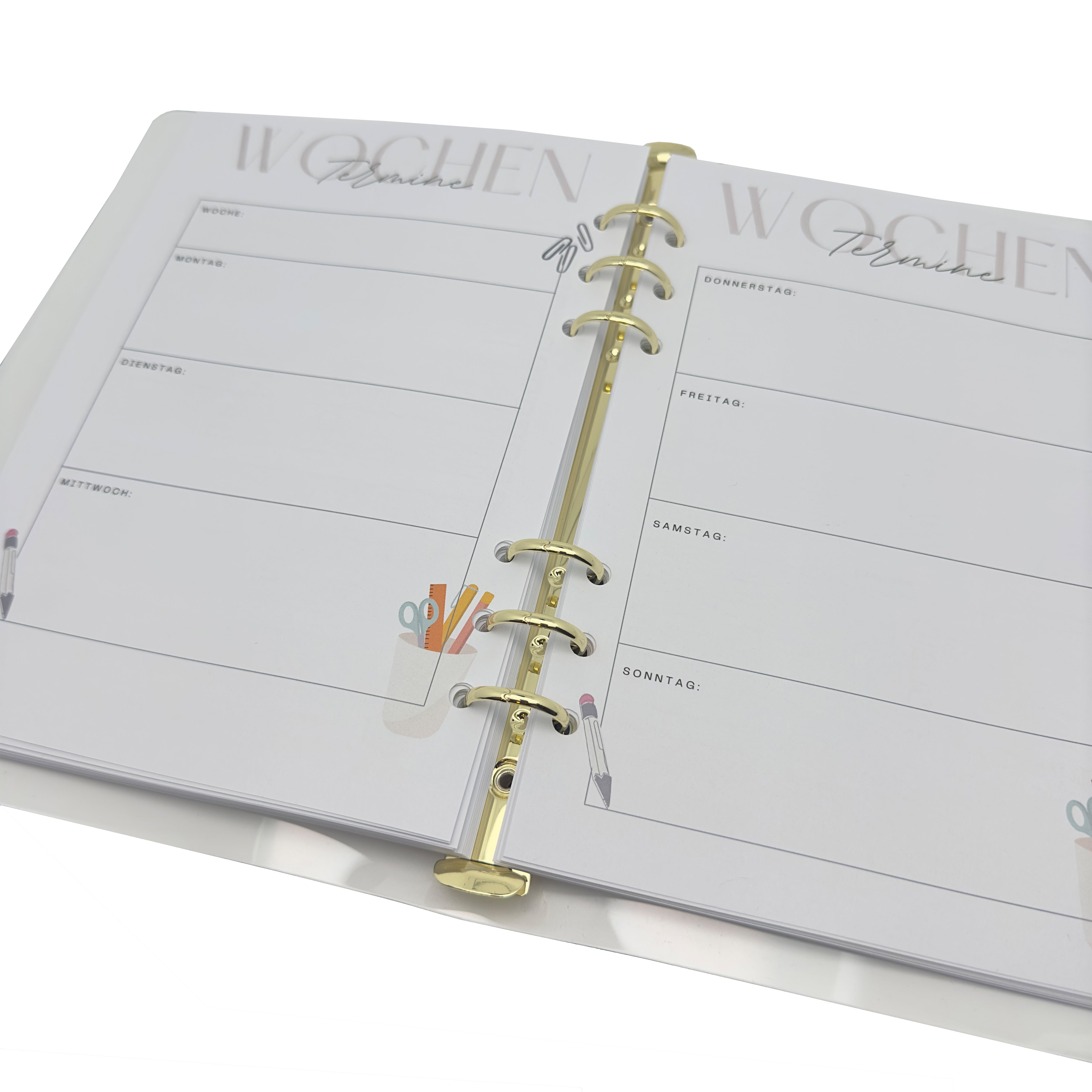 Wochenplaner mit Binder A5